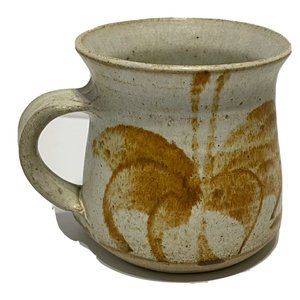 3- Ernest Bernard Jones hibiscus Floral pottery coffee mug tea cups Brown